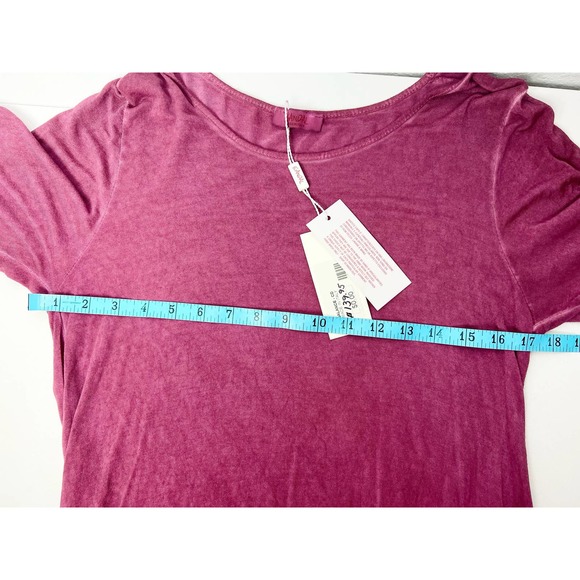 Scandal women’s tunic top 3/4 sleeve small / medium raspberry pink BoHo NWT - Picture 8 of 10